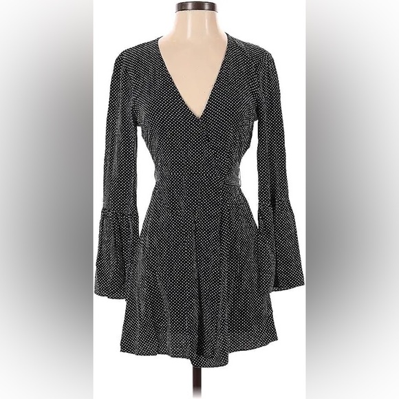 BCBG Polka Dot Wrap Dress - Picture 1 of 6